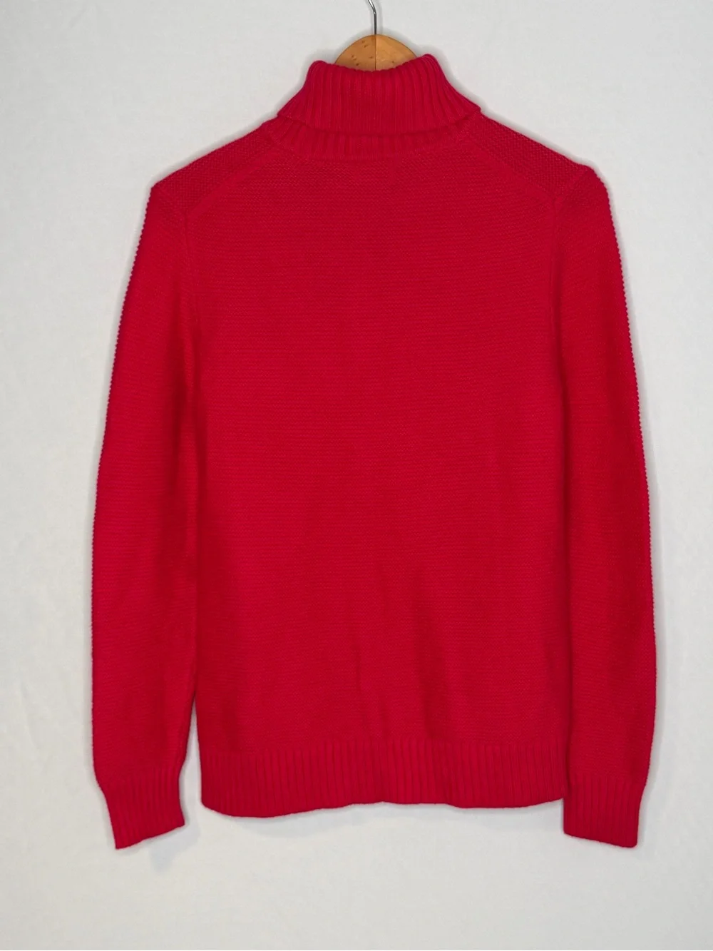 NWT! J. Crew Bright Rose Cotton & Merino Wool Turtleneck Sweater. Size Small.